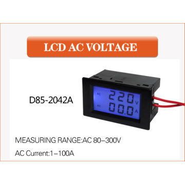 D85-2042A Dual Display LCD Digital AC Voltmeter and Ammeter